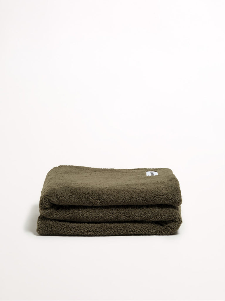 Faux Fur Throw Blanket - Olive