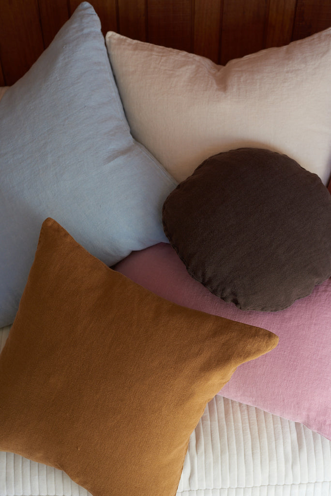 Junior Linen - Chocolate Cushion