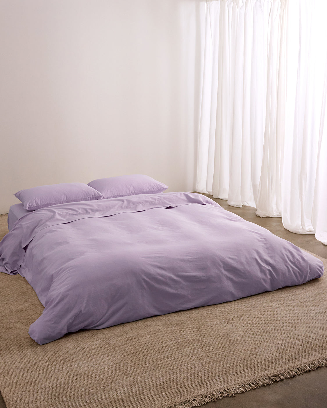 Mauve linen fitted sheet. Queen, King shops stonewashed linen bed sheet