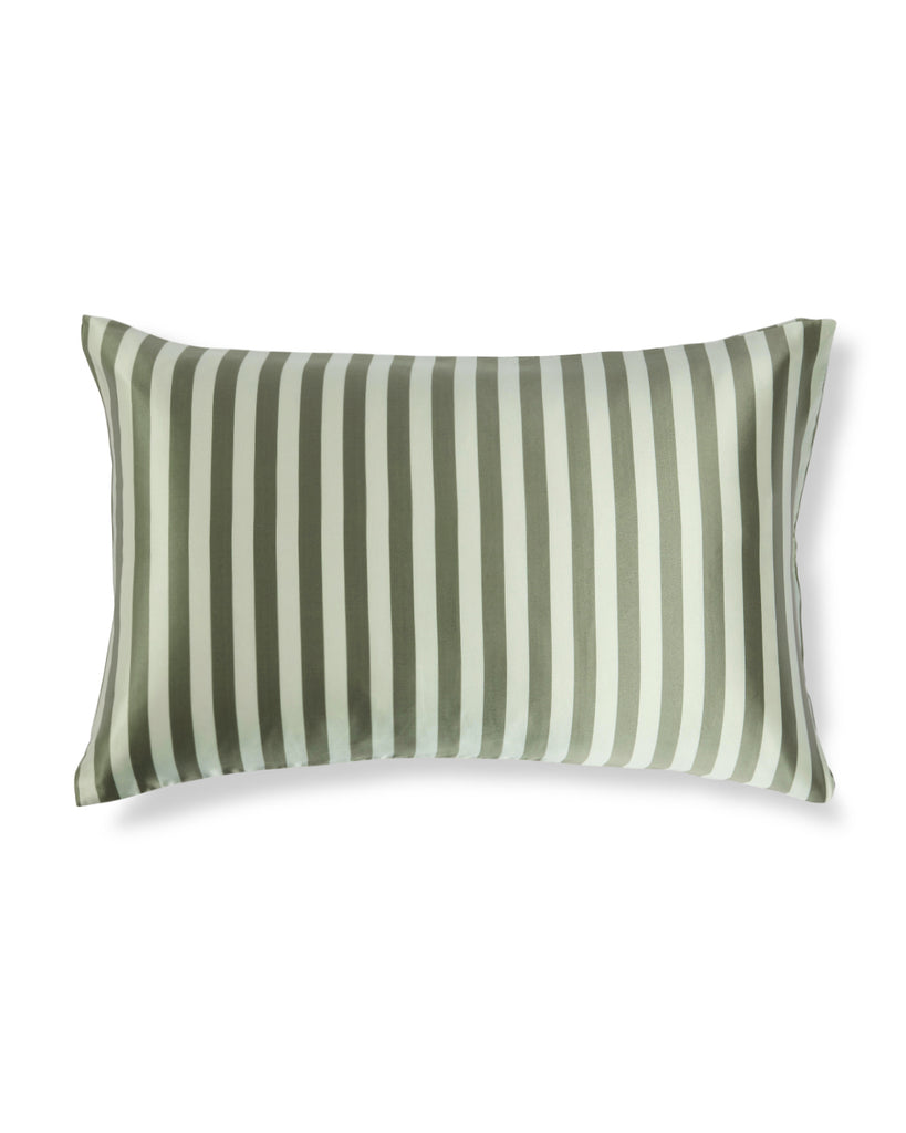 Silk Pillowcase - Wasabi Stripes