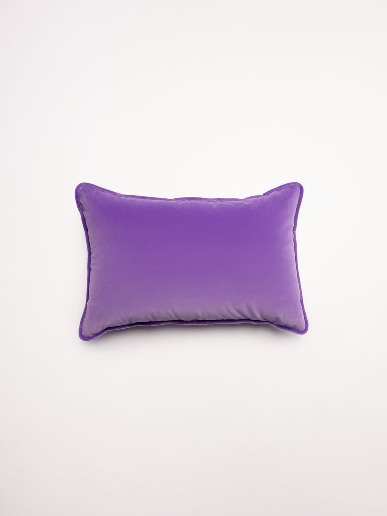 Lumbar Velvet - Grape Cushion