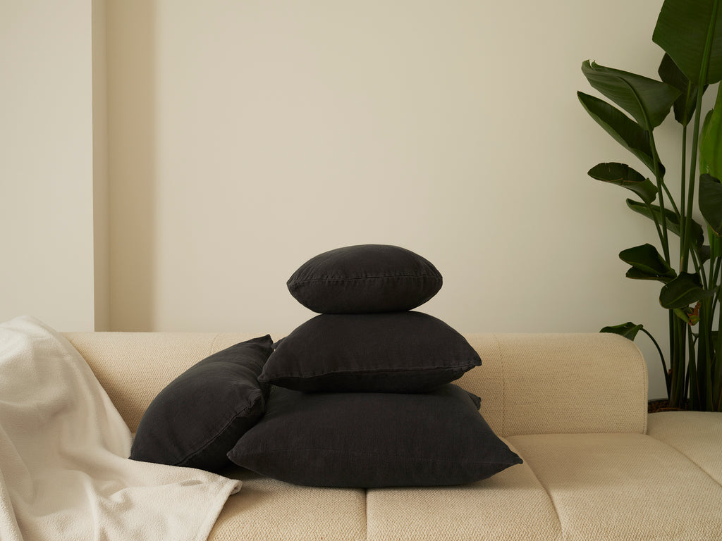 Junior Linen - Charcoal Cushion