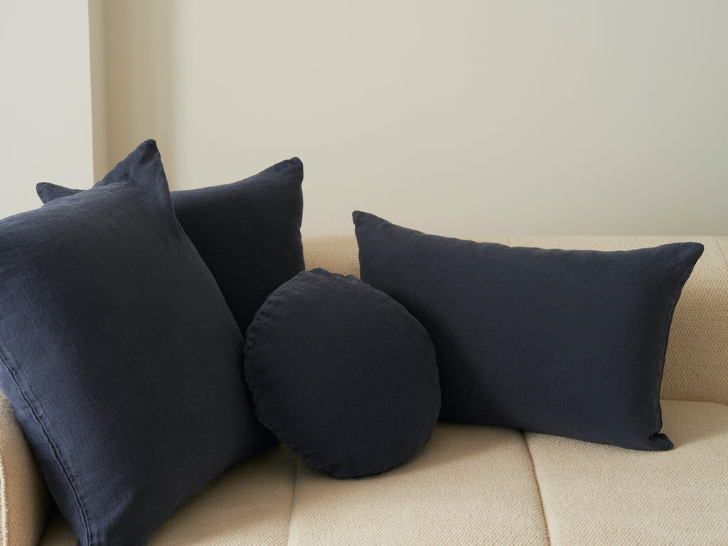 Lumbar Linen - Indigo Cushion