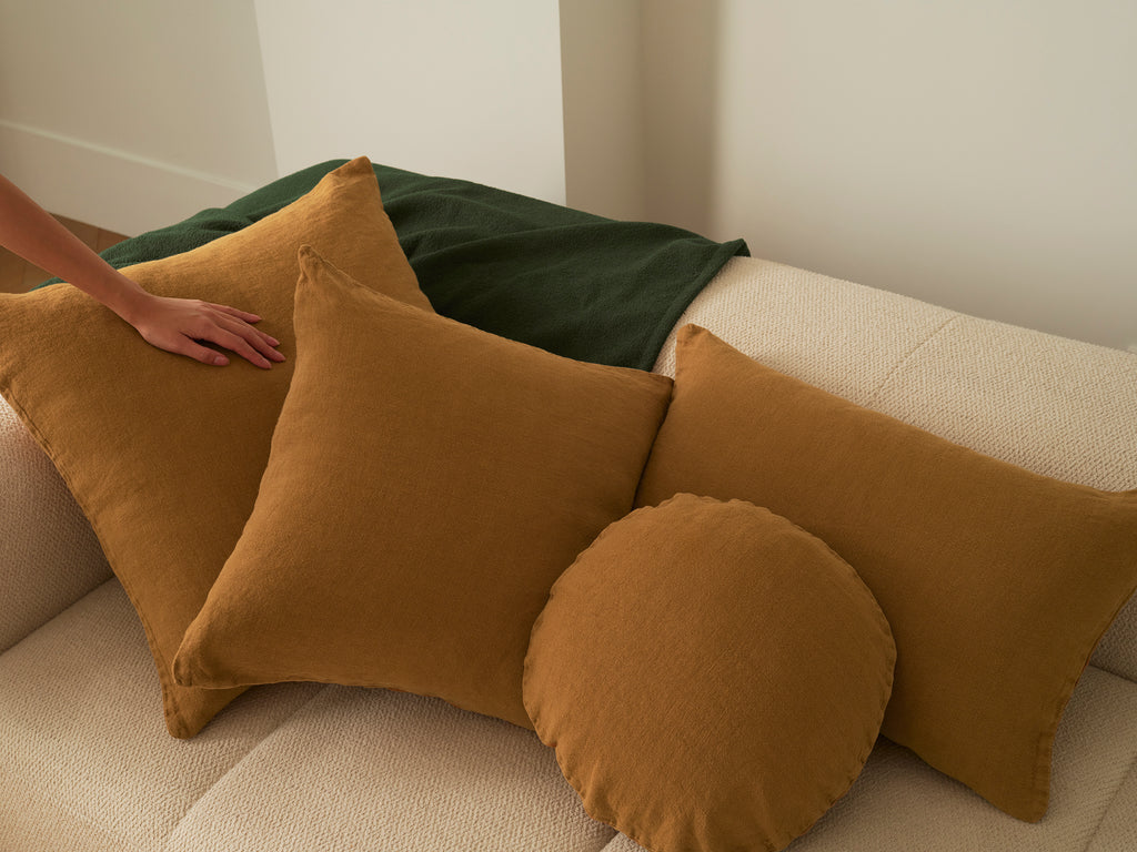 Junior Linen - Ochre Cushion