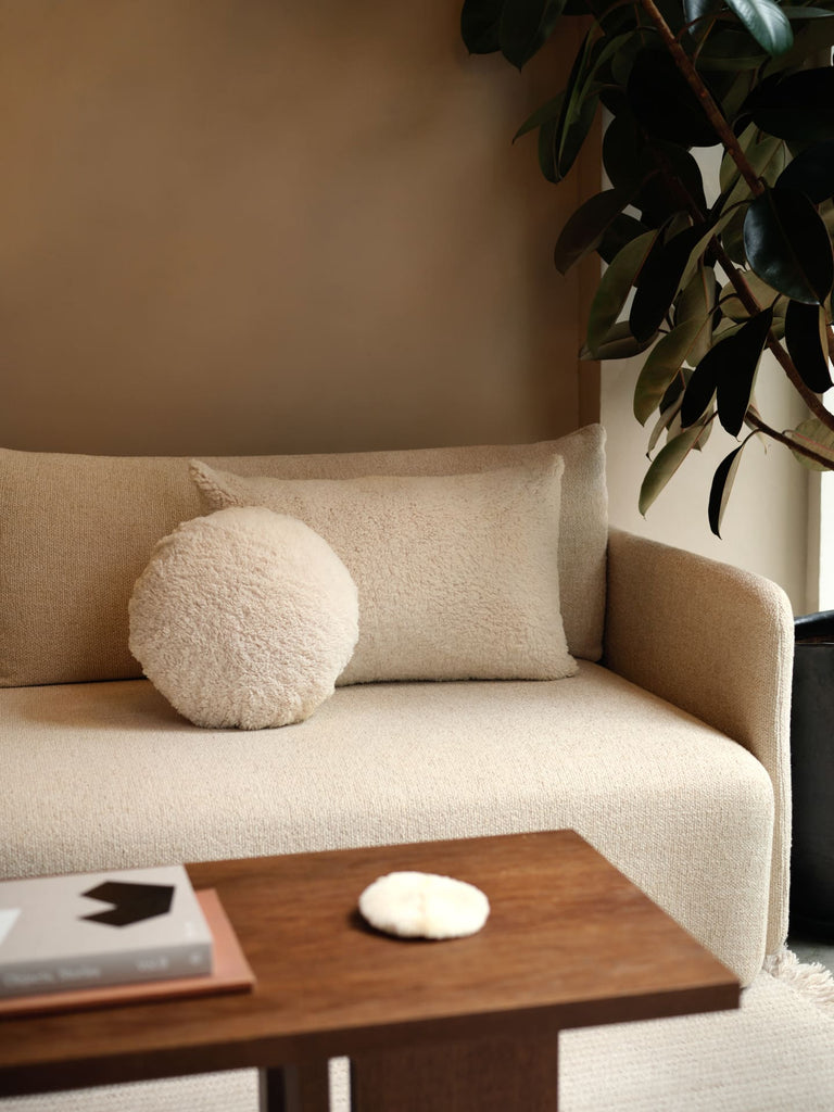 Lumbar Faux Fur - Marshmallow Cushion