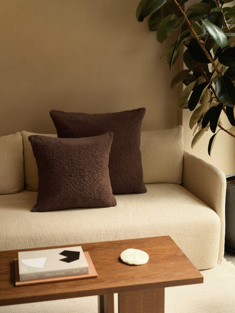 Essential Faux Fur - Coffee Cushion