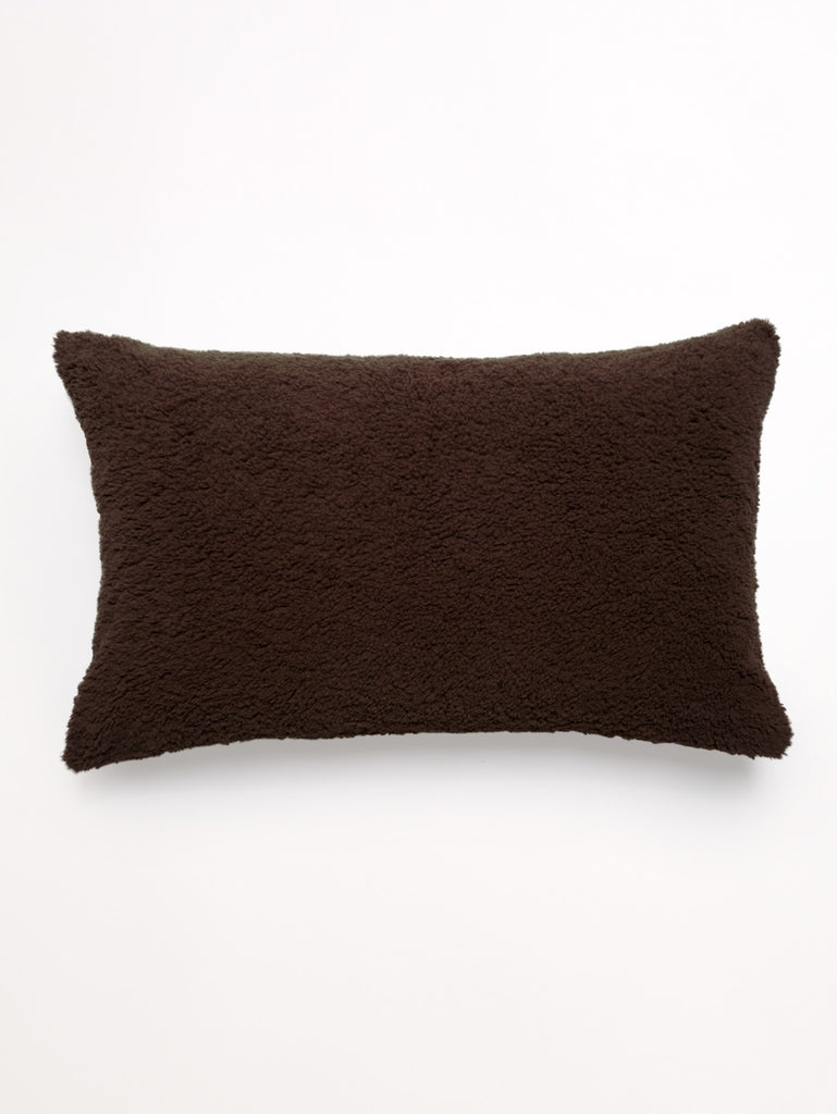Lumbar Faux Fur - Coffee Cushion