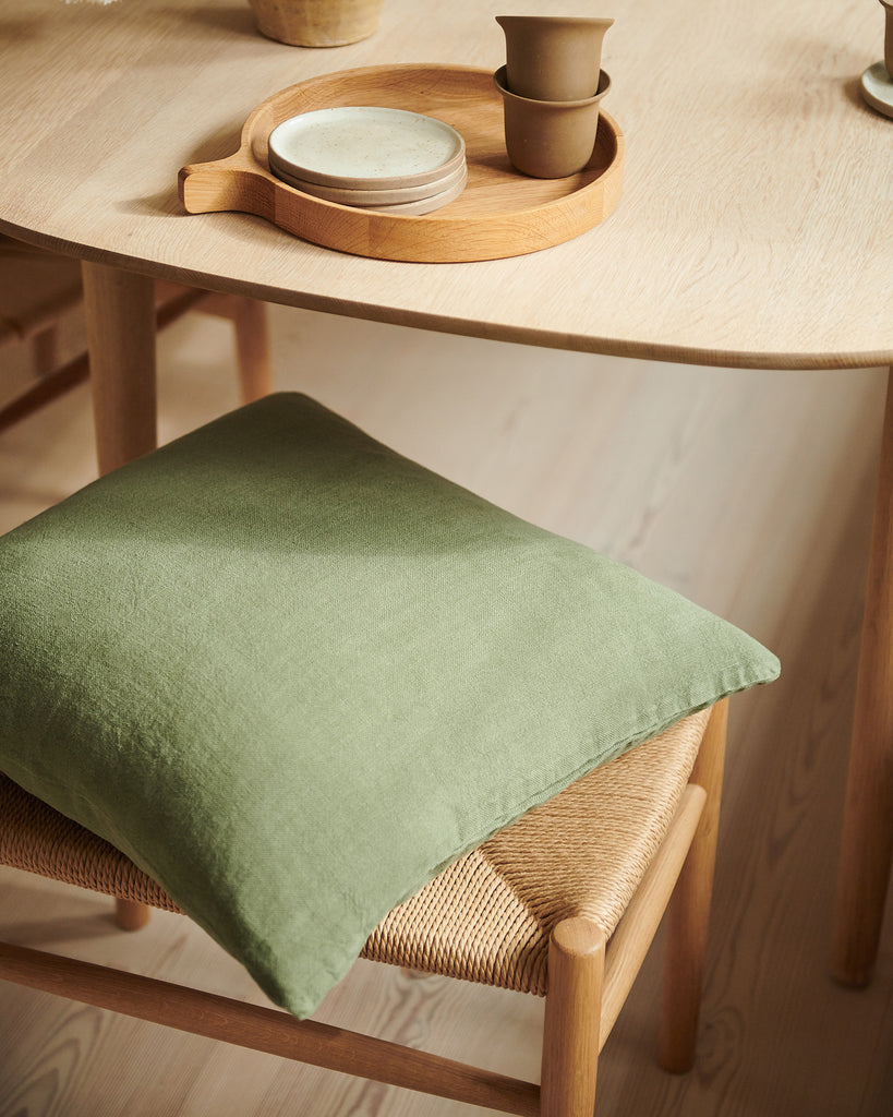 Essential Linen - Moss Cushion