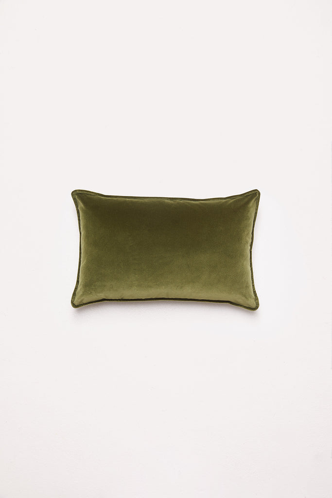 Lumbar Velvet - Sicilian Olive Cushion