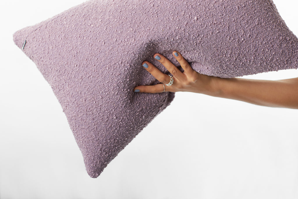 Lumbar Boucle - Lilac Cushion